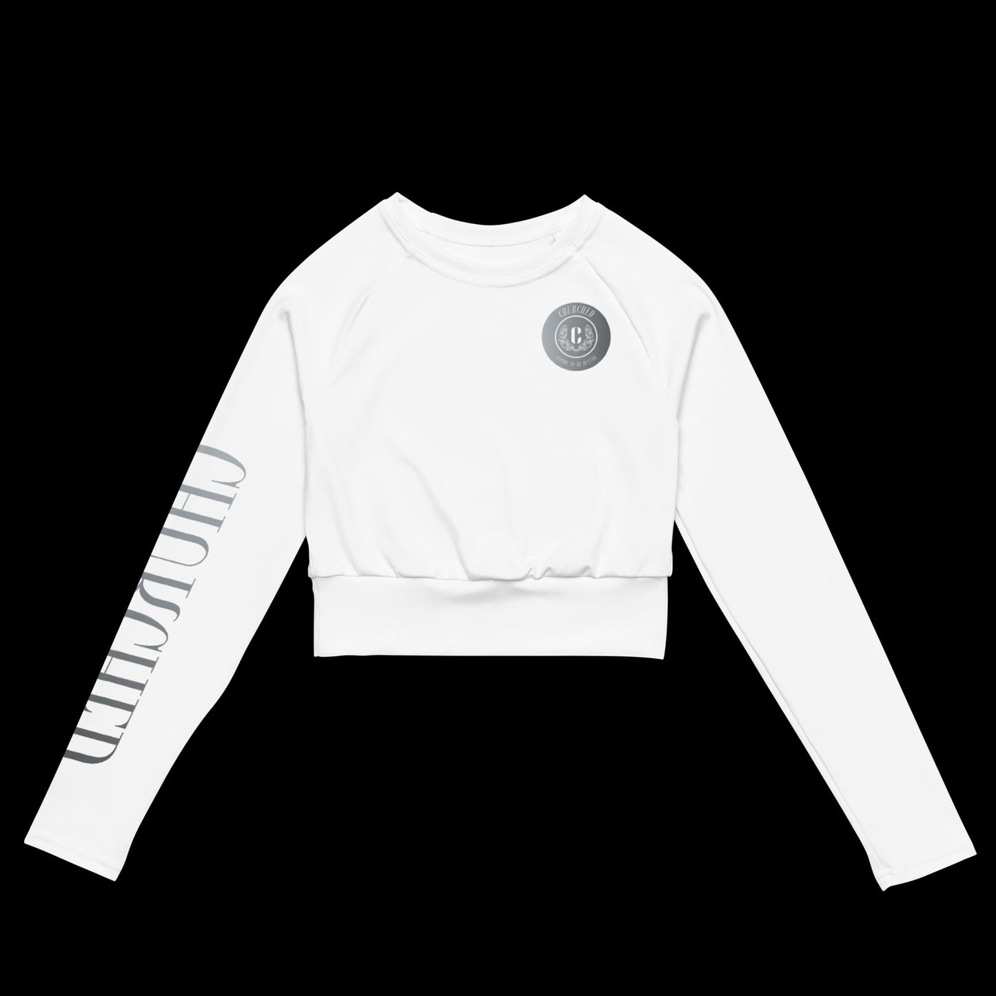 Recycled long-sleeve crop top